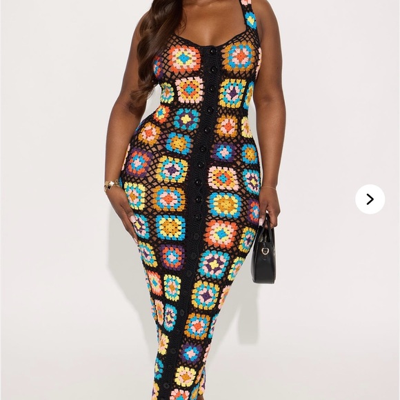 Fashion Nova Dresses & Skirts - Fashion Nova Vibrant Crochet Maxi Dress